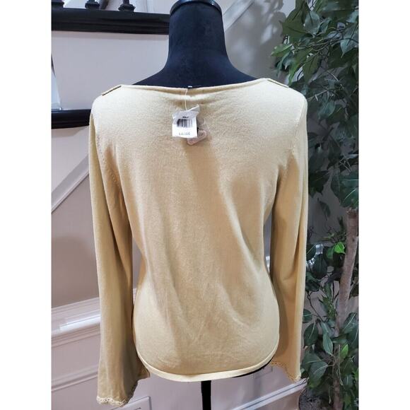 INC International Concepts Womens Beige Rayon Crochet Round Neck Sweater Large - Picture 7 of 14